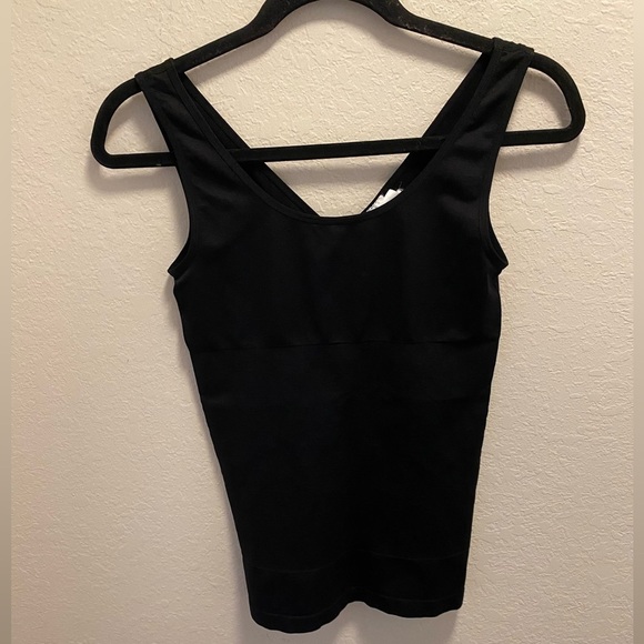 Yummie By Heather Thompson Shapewear Tummy Control Black Tank Top Size M/L. - Picture 1 of 6